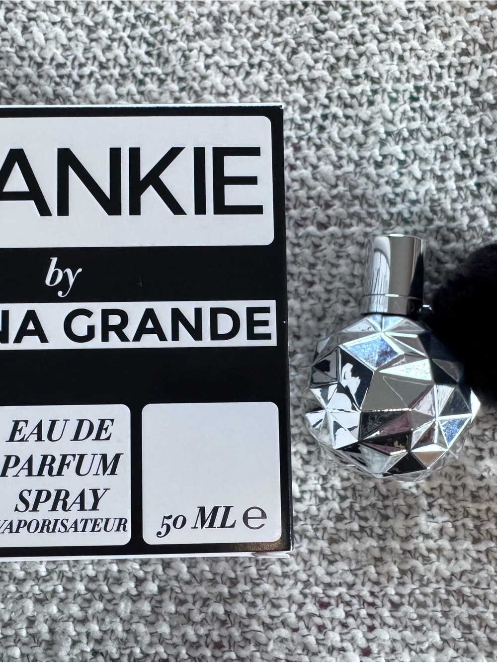 Ariana Grande Silver Faceted Perfume Bottle